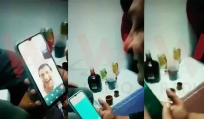 Momento de la videollamada