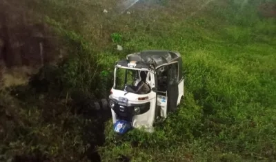 Motocarro accidentado. 