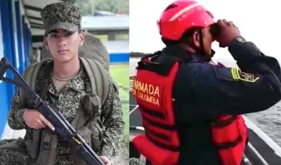 El Infante David Sebastián Miranda Pérez y la Armada cuando realizaba su búsqueda.