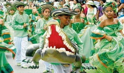 Los niños han sido principales protagonistas en el Festival del Caimán Cienaguero.