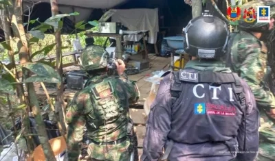 Laboratorio descubierto por las autoridades. 