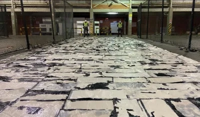 Cocaína incautada en Buenaventura. 