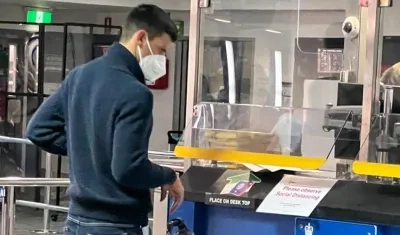 Novak Djokovic, tenista serbio, a su llegada a Australia. 
