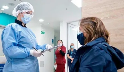 Personal de salud en jornada de vacunación contra el Covid-19.