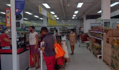 Supermercado en Santa Marta.