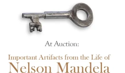 Llave de la celda donde estuvo recluido Nelson Mandela. 