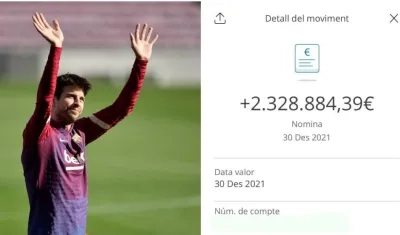 Piqué reveló su salario. 