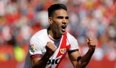 Falcao García celebra un gol. 