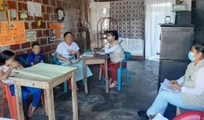  ICBF visita a las familias afectadas en Arauca.