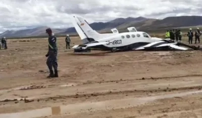 La aeronave tenía como destino la oriental ciudad de Santa Cruz.