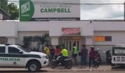 Clínica Campbell de Malambo, a donde fue llevada en primera instancia la mujer. 