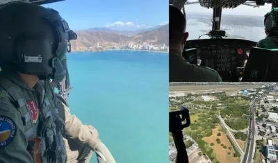 Sobrevuelo en Santa Marta y en Barranquilla. 