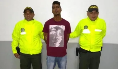 Deibinson Enrique Guette Hernández, alias ‘Makuto’, cuando fue capturado en enero del 2019.