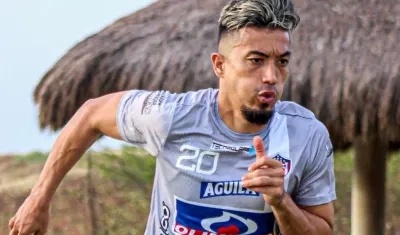 Fernando Uribe, delantero de Junior. 