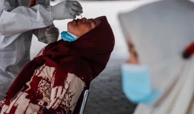 Toma de muestra de Covid-19. 