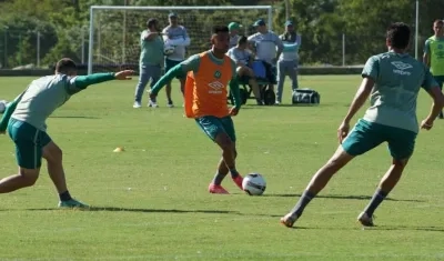 Equipo de Chapecoense durante uno de los últimos entrenamientos.