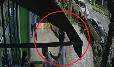 Momento en que ocurrió el atraco. 