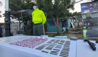 Droga hallada en allanamiento en el barrio El Bosque de Barranquilla. 