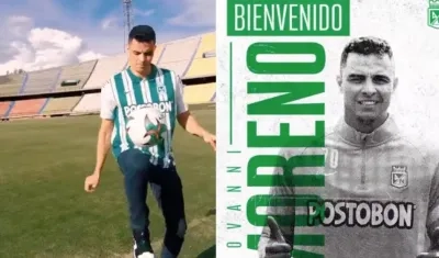 El volante Giovanni Moreno.