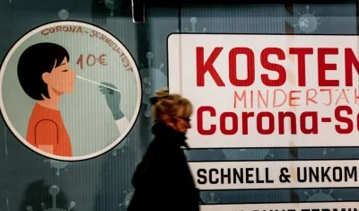 Un centro de realización de test de Covid-19 en Berlín, en una fotografía de archivo. 