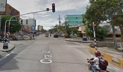 Carrera 43 con calle 79, donde ocurrió la balacera. 