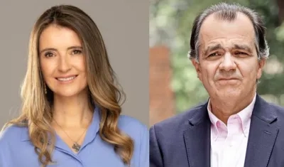 La senadora Paloma Valencia y el candidato presidencial Óscar Iván Zuluaga.