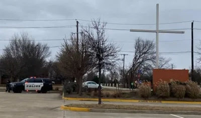 Lugar de los hechos en Colleyville, al noroeste de Dallas, en Texas (Estados Unidos).