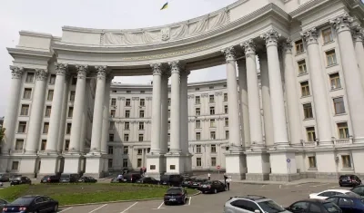Vista general del edificio del Ministerio de Exteriores en Kiev, Ucrania, en una fotografía de archivo. 
