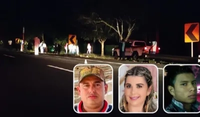 Los tres fallecidos en el accidente. 