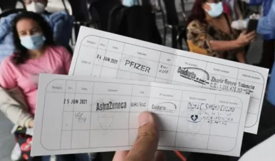 Carné de vacunación. 