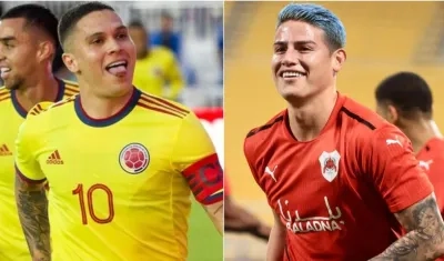 Juan Fernando Quintero y James Rodríguez. 