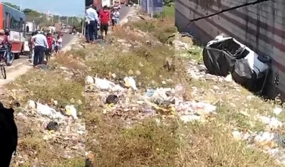 Lugar donde ocurrió el accidente. 