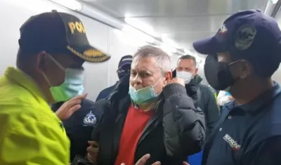 Carlos Mattos el día que llegó a Colombia tras ser deportado desde España. 