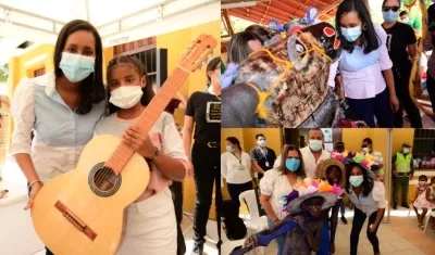 La ministra de Cultura, Angélica Mayolo, en el municipio de Candelaria.
