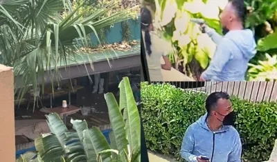 Lugar de los hechos y foto del responsable, divulgado por las autoridades.