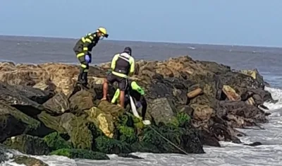 Momento del hallazgo del cuerpo. 