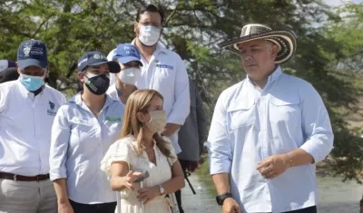 La Gobernadora Elsa Noguera y el Presidente Iván Duque.