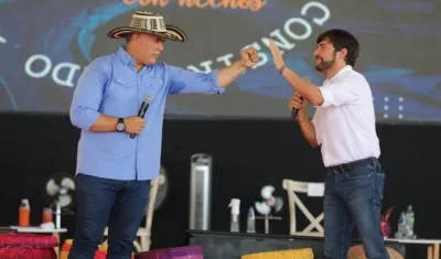 Presidente Duque y el Alcalde de Barranquilla, Jaime Pumarejo.