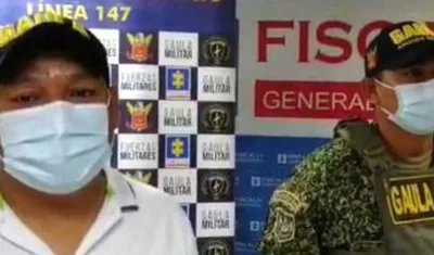 Ciudadano rescatado por el Gaula de la Armada Nacional. 