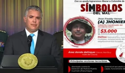 Presidente Duque anunció la neutralización de alias 'Jhonier'.