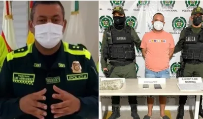 Brigadier General Luis Carlos Hernández, comandante de la Policía Metropolitana de Barranquilla.