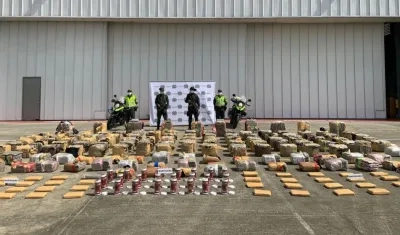 Marihuana incautada por la Policía. 