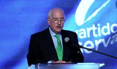 El expresidente Andrés Pastrana en su intervención en la Convención Conservadora.