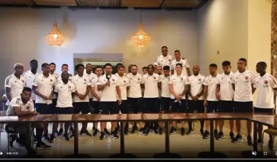 Selección Colombia en el mensaje a Egan Bernal, por su recuperación.