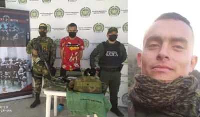 Alias 'Berna' tras ser capturado por las autoridades. 