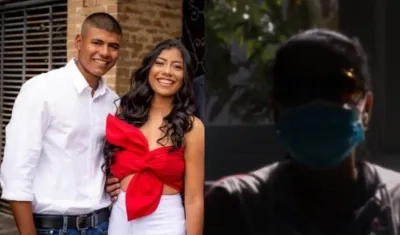 Los jóvenes Juan Esteban, sobreviviente; María Camila, desaparecida, y la mamá en Estados Unidos.