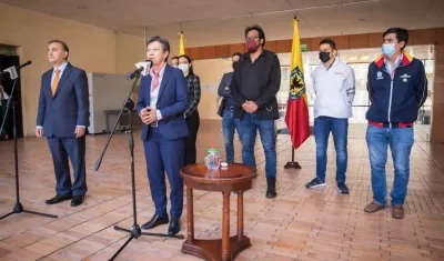 La Alcaldesa de Bogotá, Claudia López.