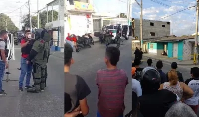 Imágenes de la situación en el lugar.