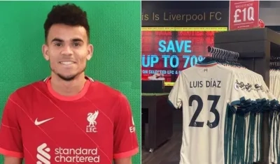 Luis Díaz jugará con la camiseta '23', misma con la que debutó en Junior. 