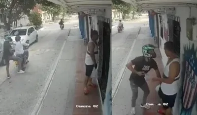 Momento en que ocurrió el atraco. 